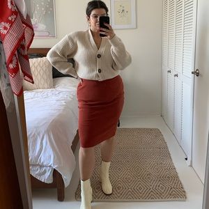 Ribbed knit KOTN pencil skirt